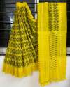 mustard-yellow-linen-printed-saree