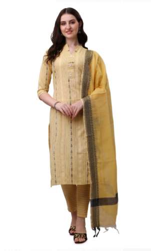 New Arrival Cotton Kurti Pant Dupatta Set by Bhakti Enterprise