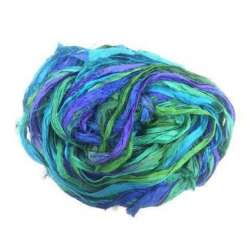 Multi Color Silk Ribbon Yarn