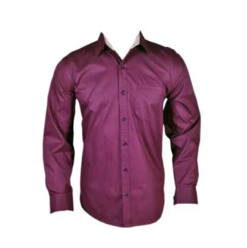 Maroon Plain Casual shirt For Men by D M Enterprise