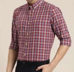 Mens Casual Check Cotton Shirt