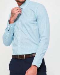Sky Blue Mens Dotted Shirt At Wholesale Rate