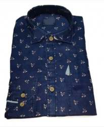 Collar Neck branded Men Printed Shirt