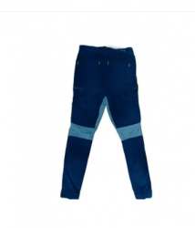 Lycra  Men Blue Track Pant
