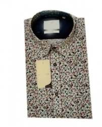 randed Cotton Men Casual Wear Printed Shirt