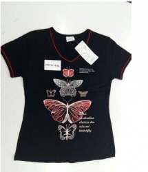 Jacett Half Sleeves V-Neck Ladies T shirt 