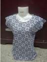 Ladies Leaf Print Half Sleeves Top thumb 2