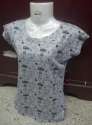 Ladies Leaf Print Half Sleeves Top thumb 3