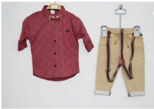Textured shirt with tangled pant for kids 