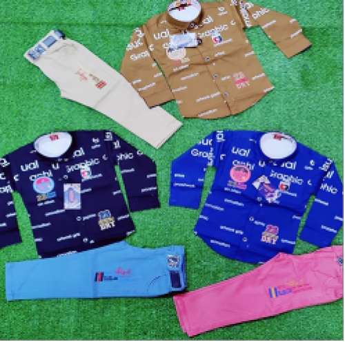 Buy Cotton Kids Printed Shirt Pant At Wholesale by M S Fashion