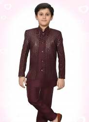 Kids Boys 3 Pcs Ethnic Sherwani Suit 