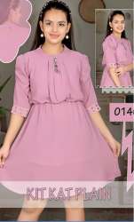 Fancy Girls Pink Frock At Wholesale Rate