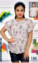 Western Printed Top For Kids Girls