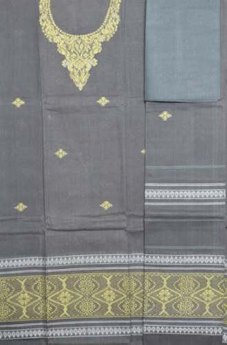 Elegant Handloom Jamdani cotton Dress Material by Tvis and Bliss