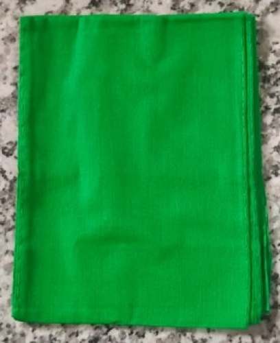 Green Cotton Saree Fall
