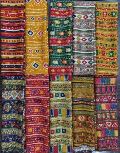 Rayon Foil Printed Fabric 