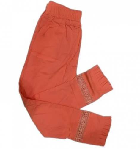 Ladies Orange Casual Trouser by Krishna Textiles