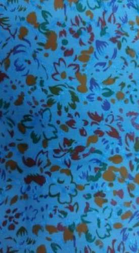 Blue Cotton Printed Fabric by Kinjal Fashions