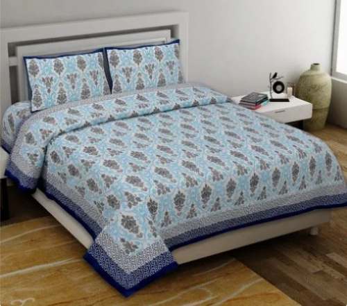 Cotton Elegant Print Double Bedsheet by B S EXPORTS PRINTING