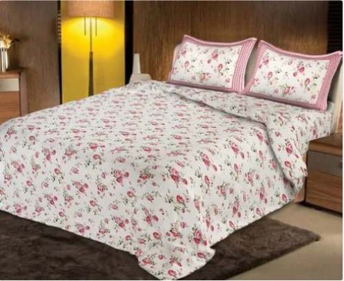 Cotton Rose Print Bedsheets Double Bed for Home
