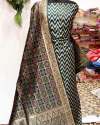 Banarasi Zigzag Badhni Silk Katan suit thumb 1
