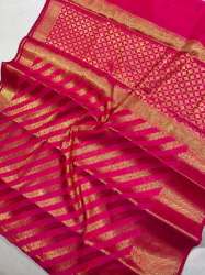 Designer Leheriya Style Banarasi Cotton Saree