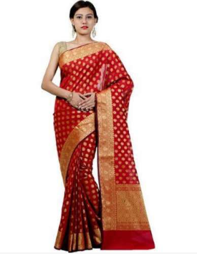 Heavy Parrty Wear Silk Fabric  Border Sarees by Banarasi Karegar Collaction