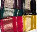 Banarasi Stripe Dyble Kora Organza Fancy Saree thumb 1