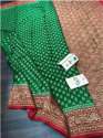 Banarsi semi Georgette dyble silk saree booty thumb 2