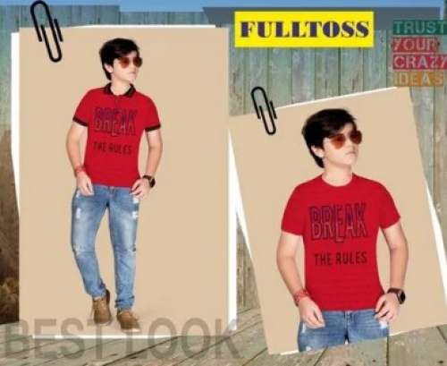 Fancy Red Kids Boys T shirt  by Yash garments