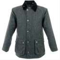 Full Sleeve Grey Woolen Collar Neck Ladies Jacket