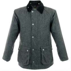 Full Sleeve Grey Woolen Collar Neck Ladies Jacket