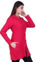 Full Sleeve V Neck Pink Cardigan ladies kurta thumb 1
