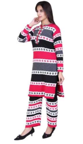 multicolor Women Full Sleeve Woolen Long Kurtis  by Lovish Knitwear