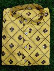 Yellow Mens Embroidered Kurta