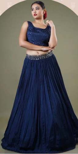 Blue Party Wear Lehenga Choli  by Paris World