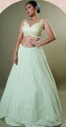 Olive Green Lehenga Choli At Wholesale Rate