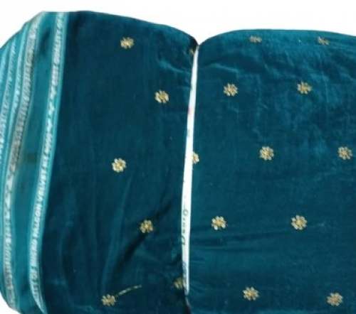 Rama Velvet Embroidered Fabric by Madhukar Trading co