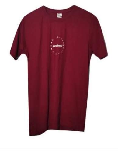 Men Maroon Round Neck Customized T Shirt by Inands Enterprises