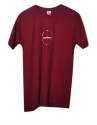 Men Maroon Round Neck Customized T Shirt