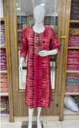 Pink Multi Color Daily Wear Kurti For Women