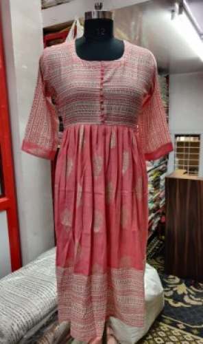 Rayon Printed Long Kurti For Women