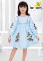 Girls Kids Sky Blue Frock 