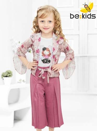 Printed Top With Jacket And Pant by Be Kids