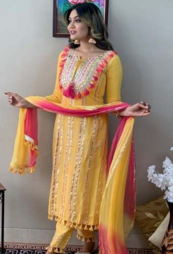 Womanica Brand Rayon Kurti Pant Dupatta Set