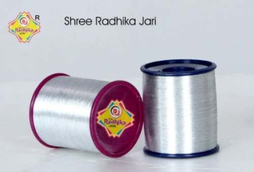 30 DENIER Nylon Silver Zari  by Shri Radhika Jari