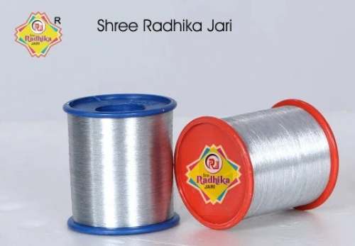 50 D Silver Zari Thread by Shree Radhika Jari  by Shri Radhika Jari