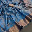 Copper Zari Kanjivaram Bridal Saree  thumb 3