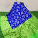 Semi Silk Rich Pallu Banarasi Saree  thumb 4