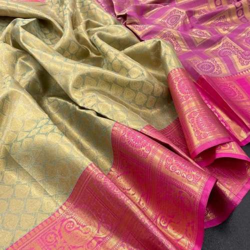 Stylish Kanchi Kora silk Sarees by Jessy Lifestyle